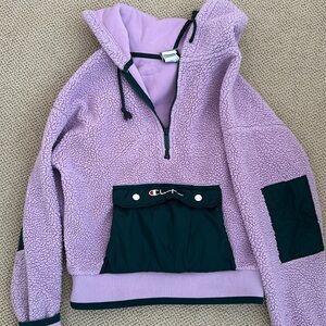 Green / Purple Champion Hoodie